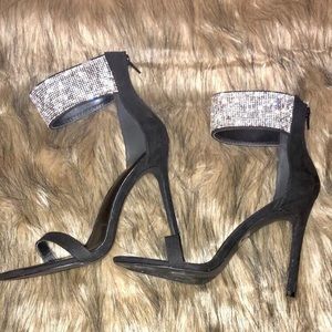 Shimmer & Shine Rhinestone Ankle Strap Heels